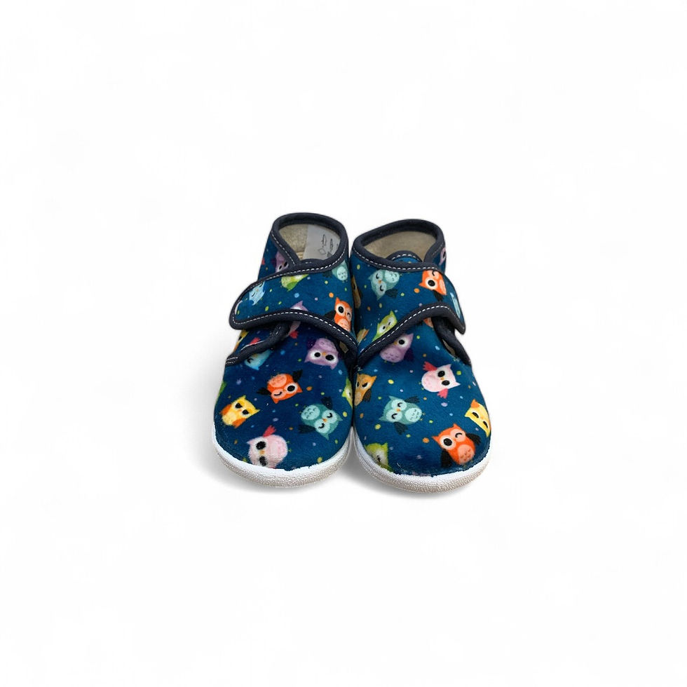 fronte Pantofole bimbo bimba asilo nido velcro sottopiede morbido