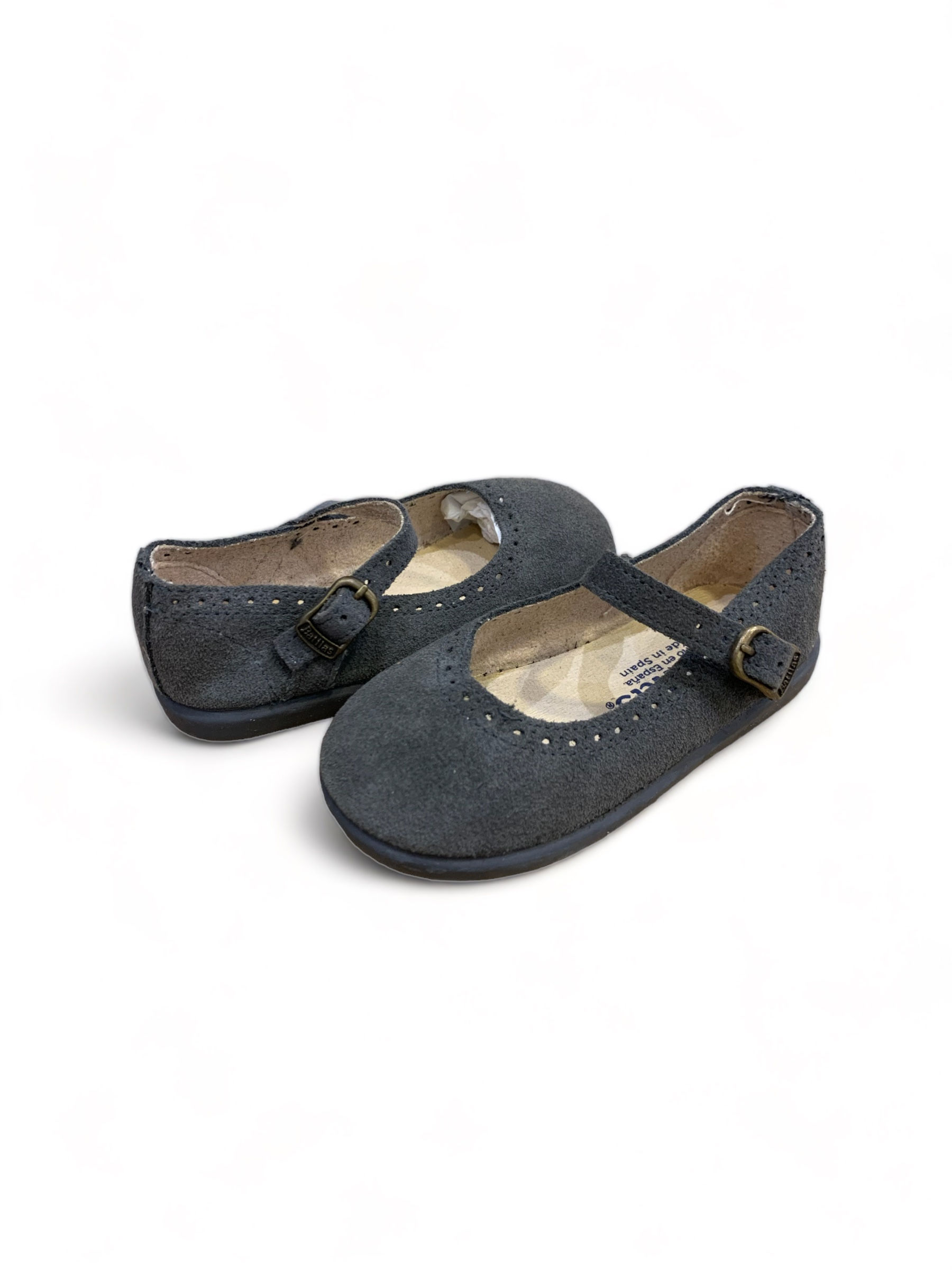 Scarpe ballerine morbide bambina Batilas in camoscio grigio