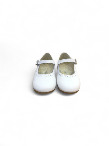 Scarpe bambina ballerine cerimonia damigella mary jane bianche in