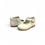 Miniatura: Scarpe bimba eleganti ballerine Mary Jane beige cerimonia battesimo damigella 