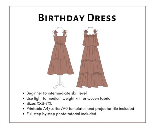 birthday dress pattern Tea Party Dress Sewing Pattern – Tadah Patterns + Sewing