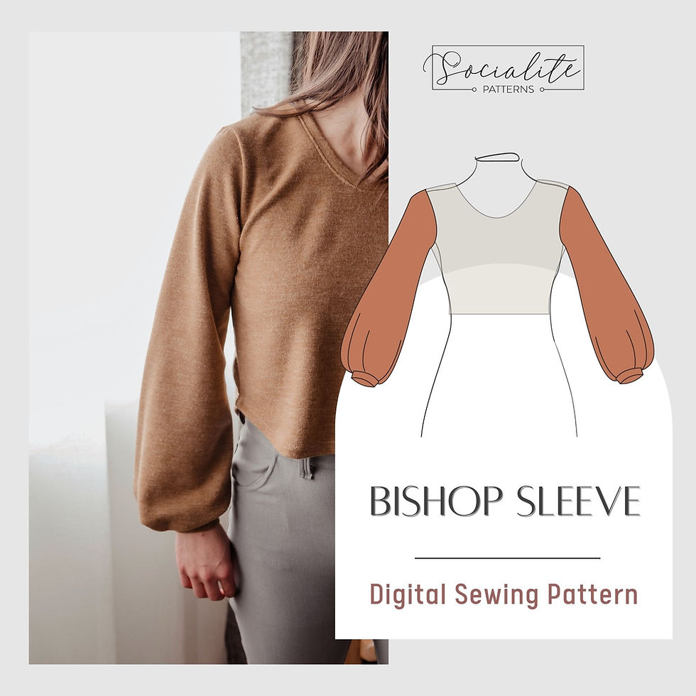 Bishop Sleeve Pattern | Socialite Patterns bishop-sleeve-pattern-socialite-patterns