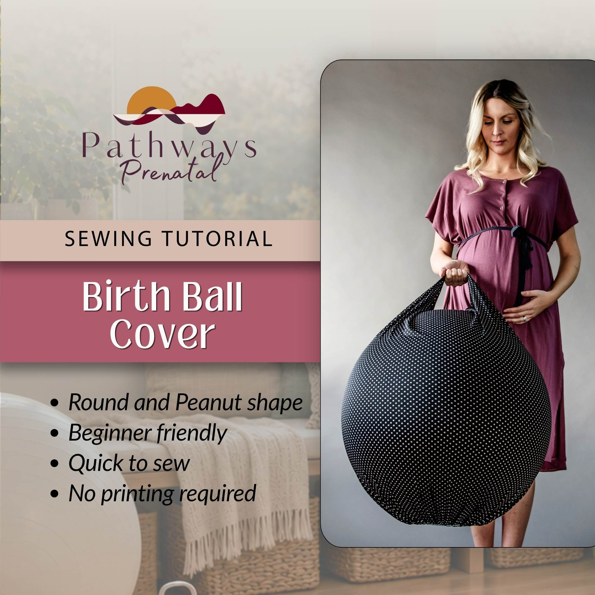 Birth Ball Cover Sewing Tutorial