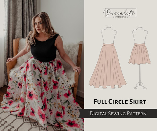 Full Circle Skirt Pattern Socialite Patterns