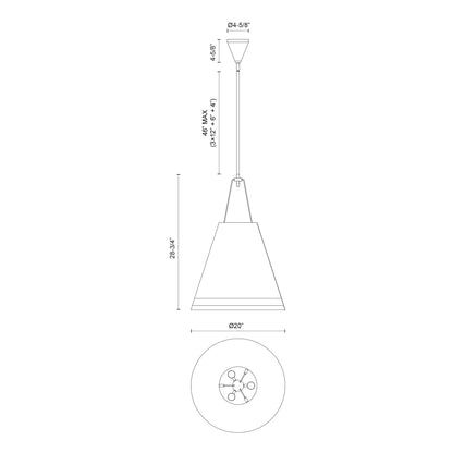 Thumbnail: Brickell 20-in Pendant