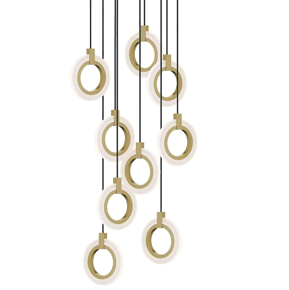 Thumbnail: Halo 9 Light Round Pendant