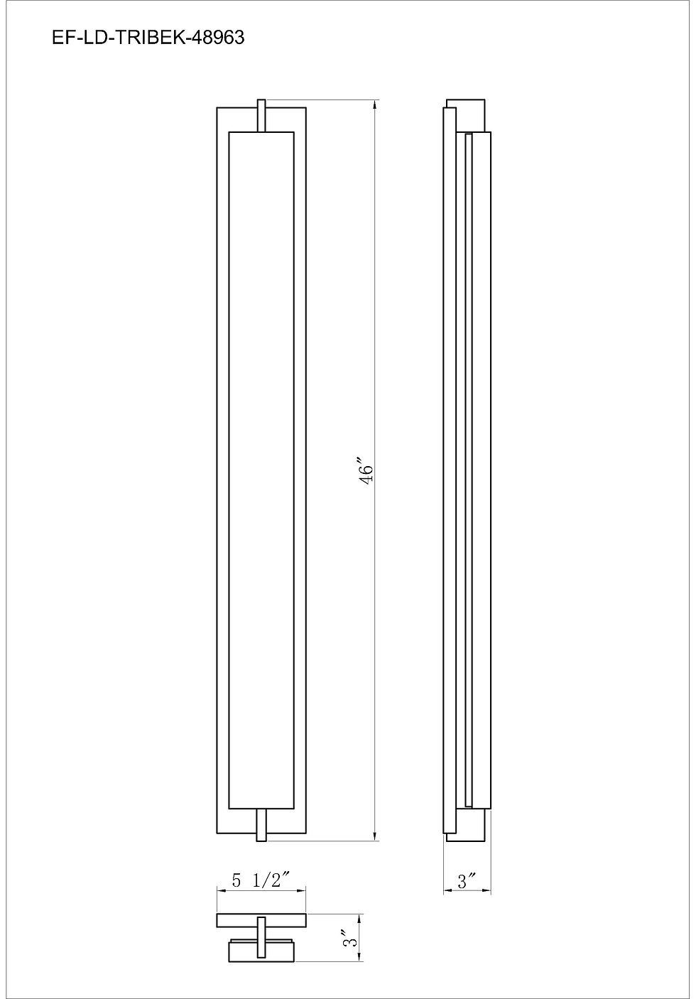 Thumbnail: Tribek 46"LED OUTDOOR WALL SCONCE