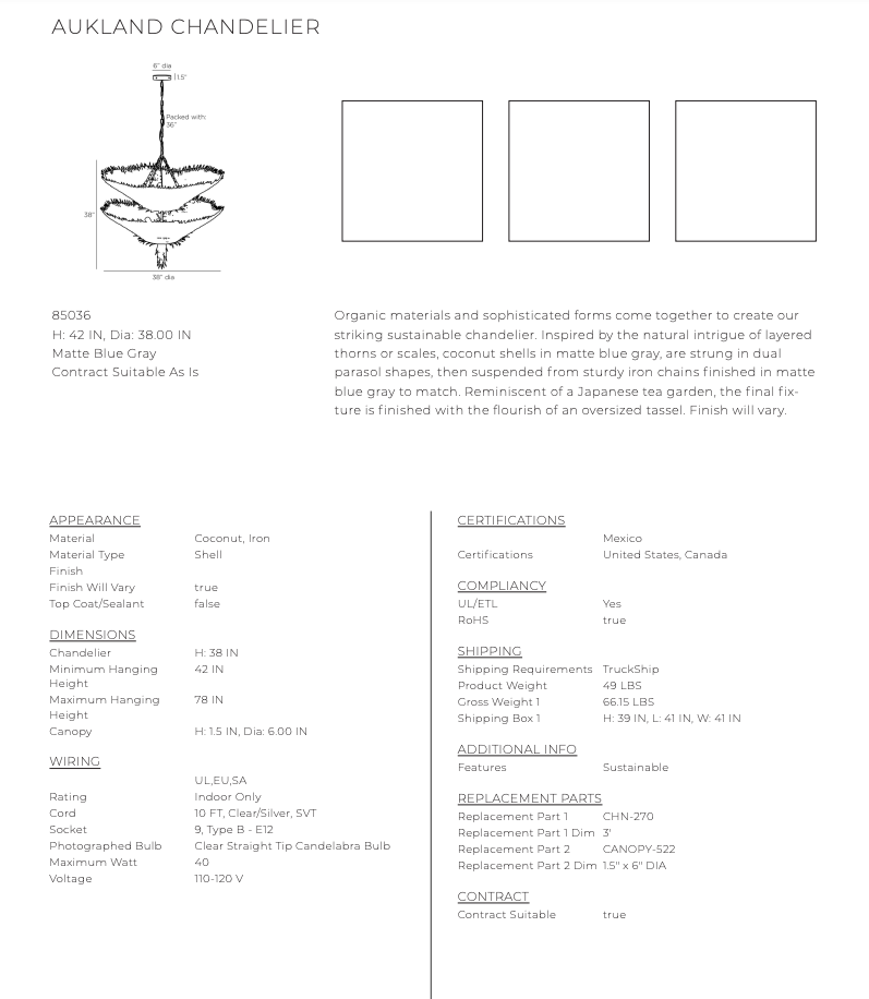 Thumbnail: AUKLAND CHANDELIER