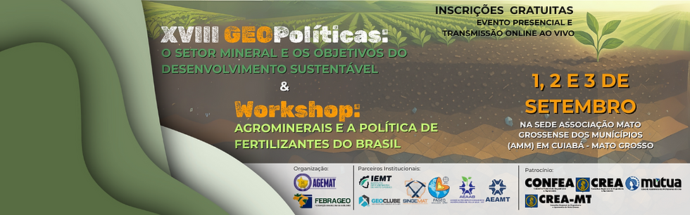 Banner XVII GEOpolíticas + Workshop Agrominerais
