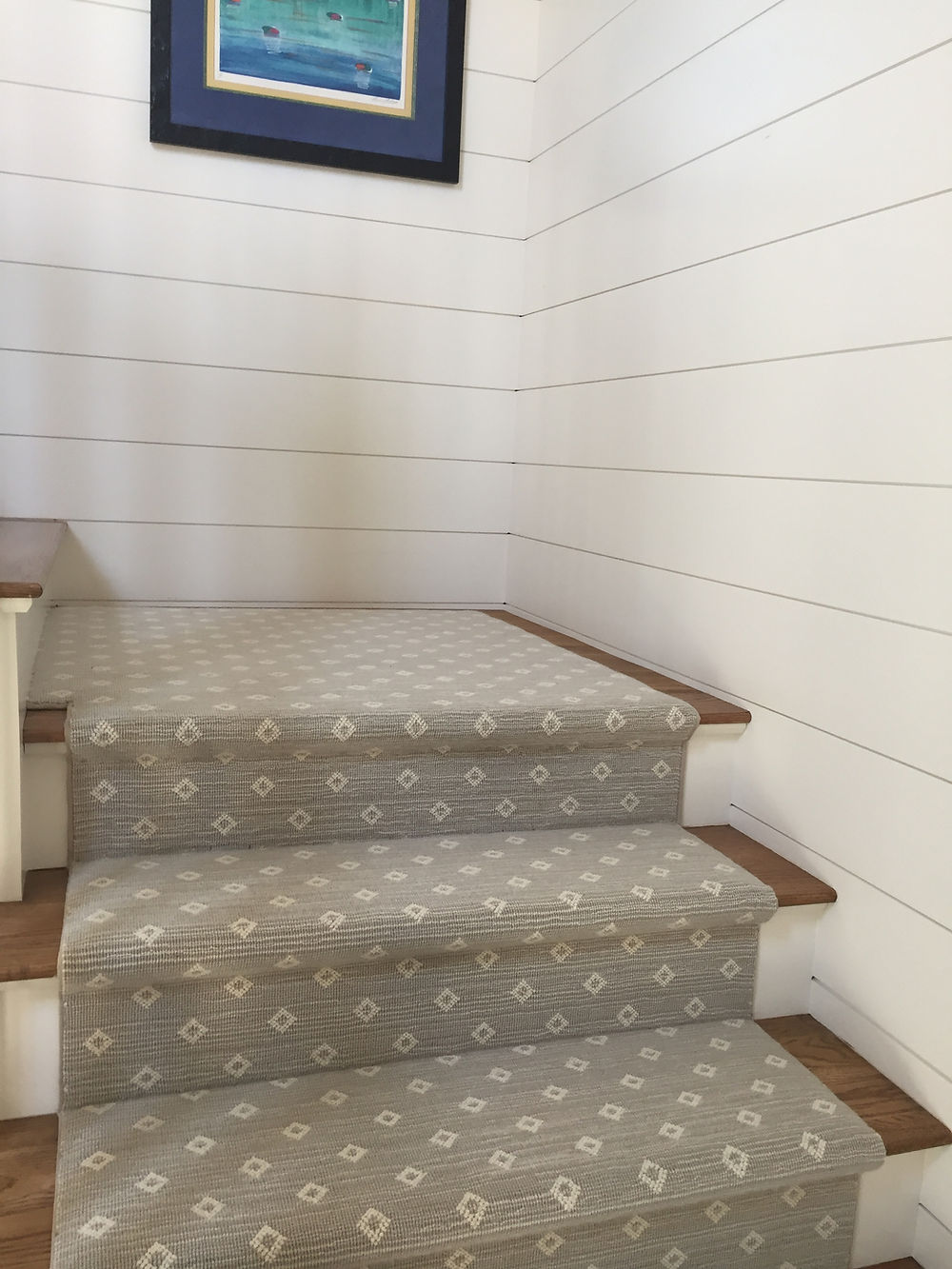 Stair Runner Installation using designer to the trade carpet