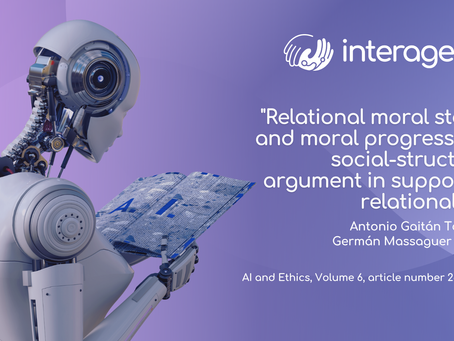 Nueva publicación: Relational moral status and moral progress — a social-structural argument in support of relationalism