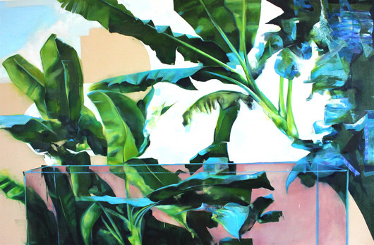 'Untitled' (Banana+Plant) by Aidan Myers, oil on canvas 150x229cm
