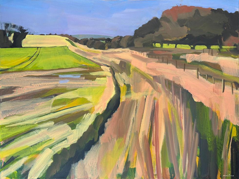 Autumn, South Downs Way (Kithurst Hill), acrylic on canvas, 80 x 60 cm by Andrew Milne
