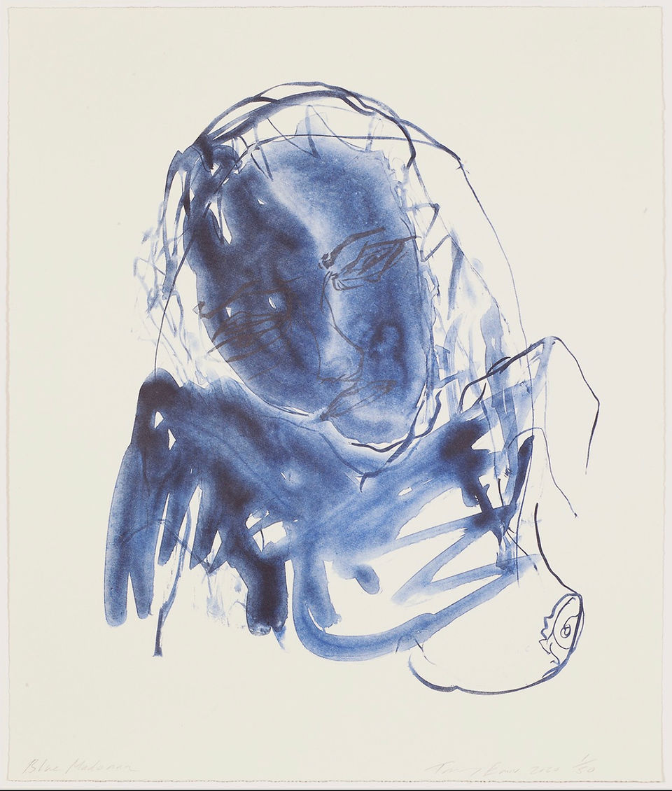 Blue Madonna by Tracey Emin