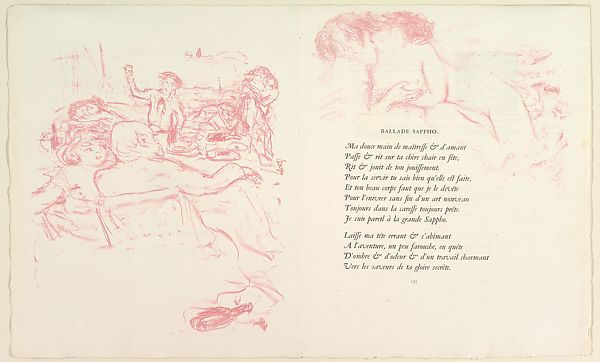 Illustration by Bonnard for Paul Verlaine's poems in Parrallelement
