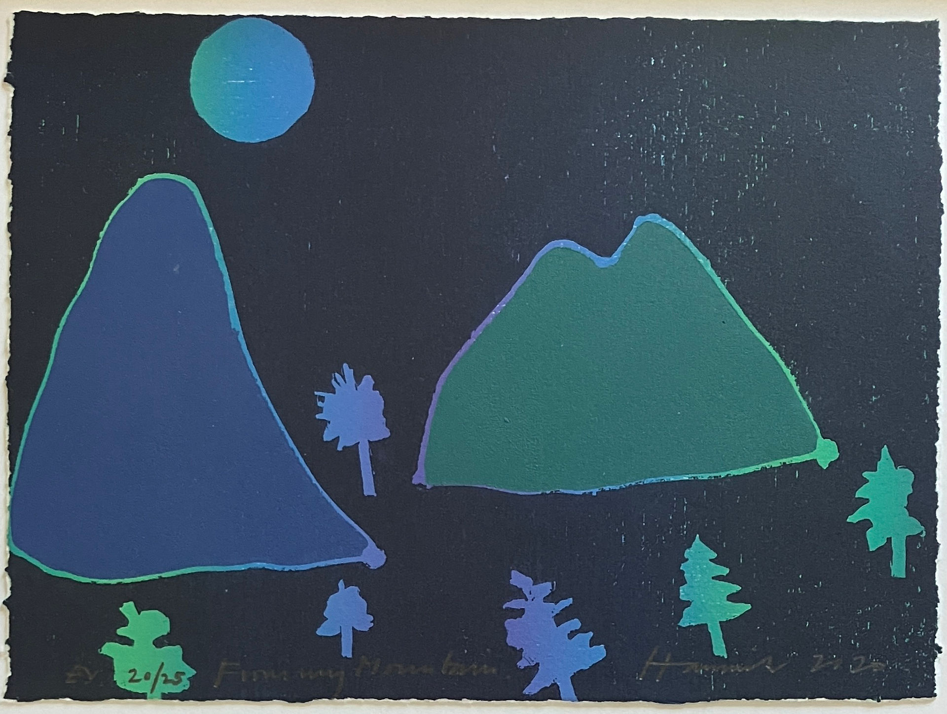 From My Mountain, EV woodcut
