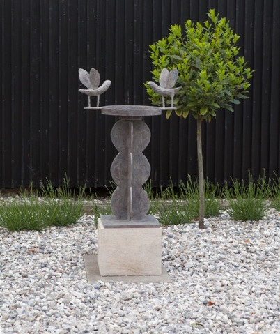 Scallop Birdbath Bronze by Christopher Marvell