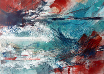 Solent Journey Sequence I, monotype by Deborah Richards