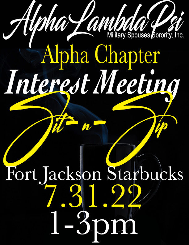 Alpha Chapter ALP Interest Meeting Sit N Sip
