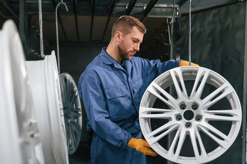 Jante com acabamento branco