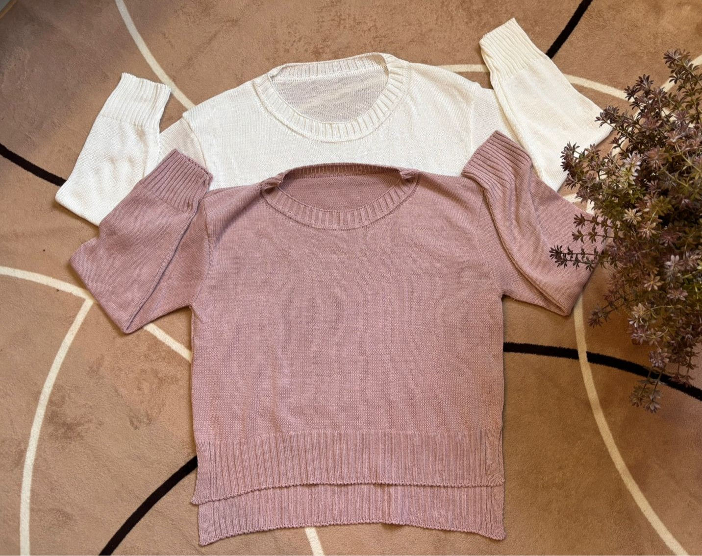 Blusa manga longa em tricô