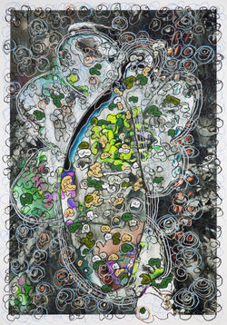 Costas Picada. BIOME DRAWING-MIXTED MEDIA ON ARCHIVAL PAPER 40X60, 2021