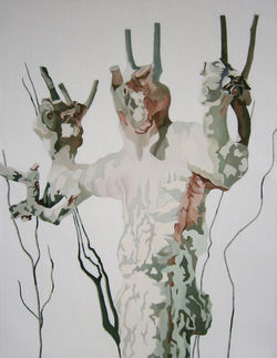 Mary Hrbacek, _Message Received,_ acryli