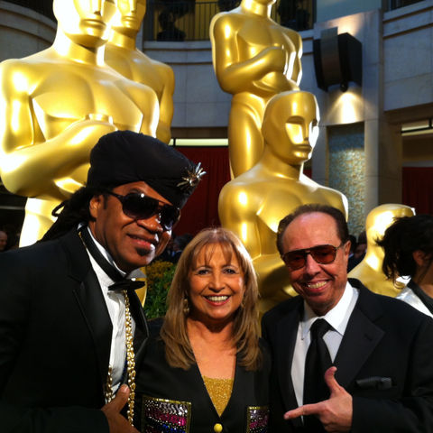 Carlinhos Brown, Gracinha Leporace, and Sergio Mendes Rio Academy Awards