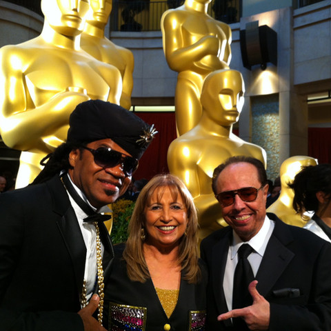 Carlinhos Brown, Gracinha Leporace, and Sergio Mendes Rio Academy Awards