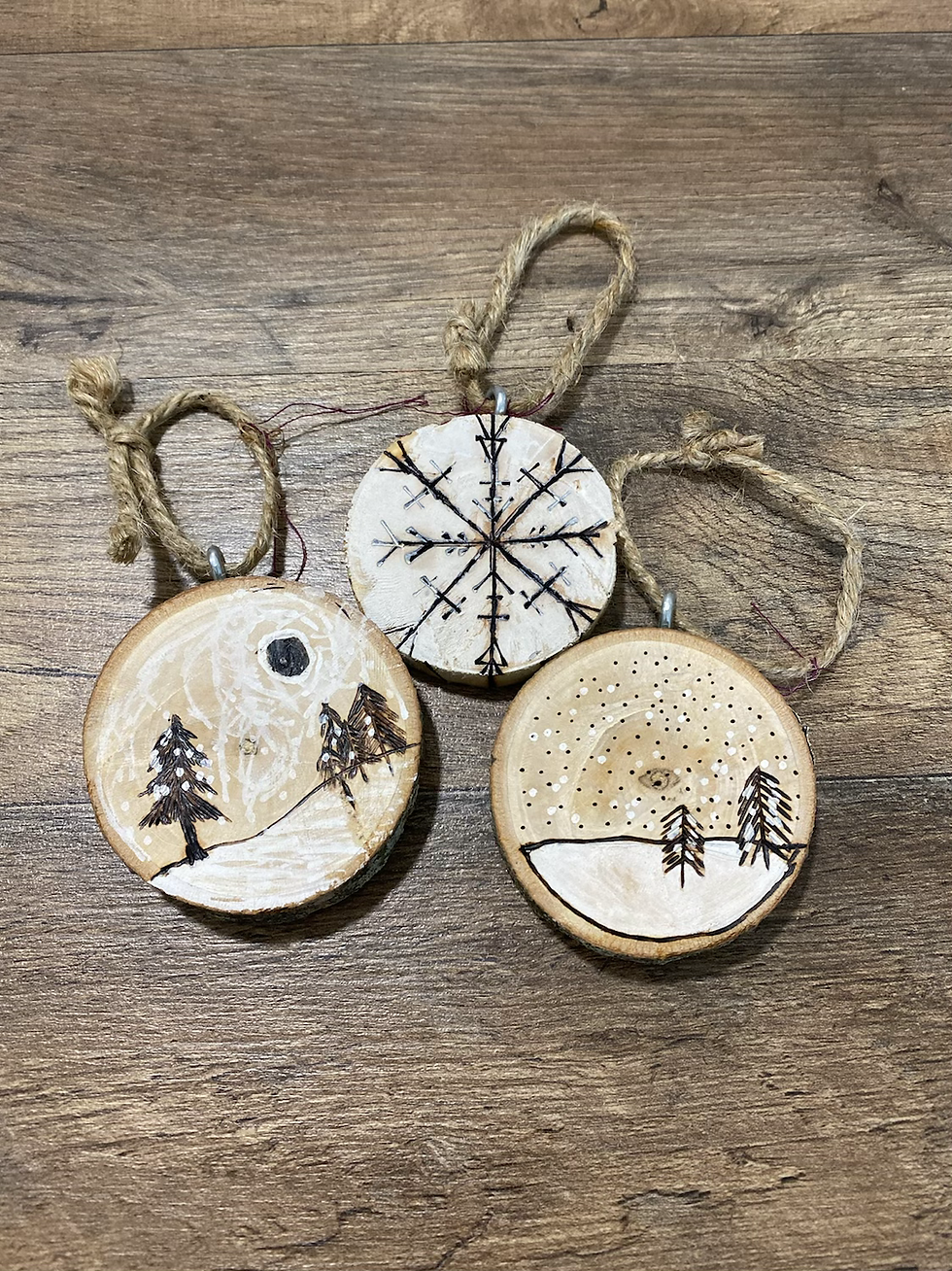 Wood Burning Ornaments