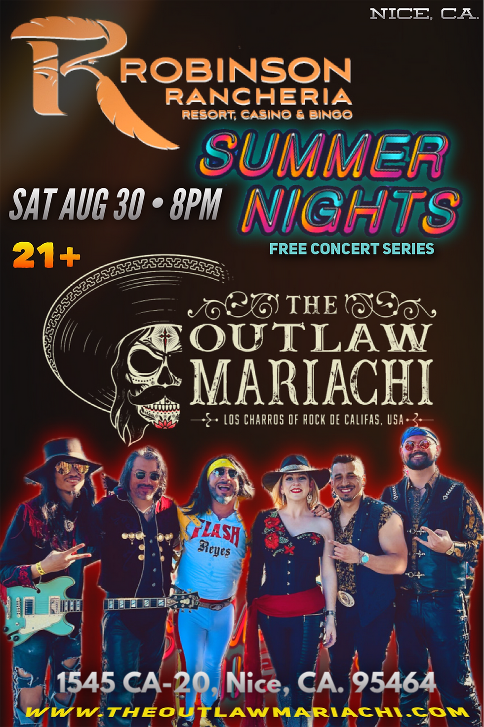 Robinson Rancheria Casino | SUMMER NIGHTS FREE CONCERT SERIES (Nice, CA.)