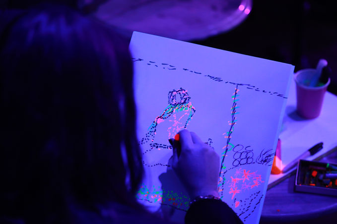 Attendee's at Neon Naked Life Drawing.