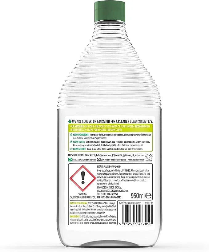 Ecover Washing Up Liquid Lemon/Aloe Vera 950ml – image 2
