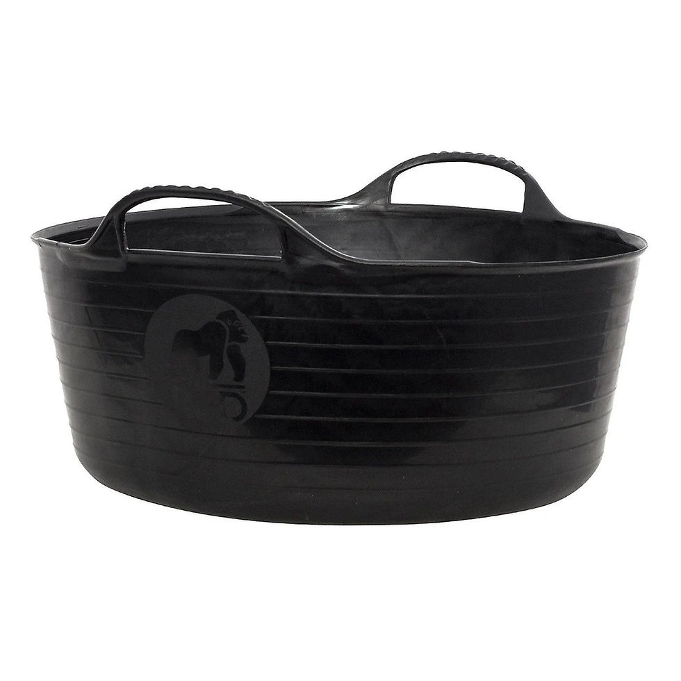 Flexible Black Gorilla Small Shallow Tub 15 Litre