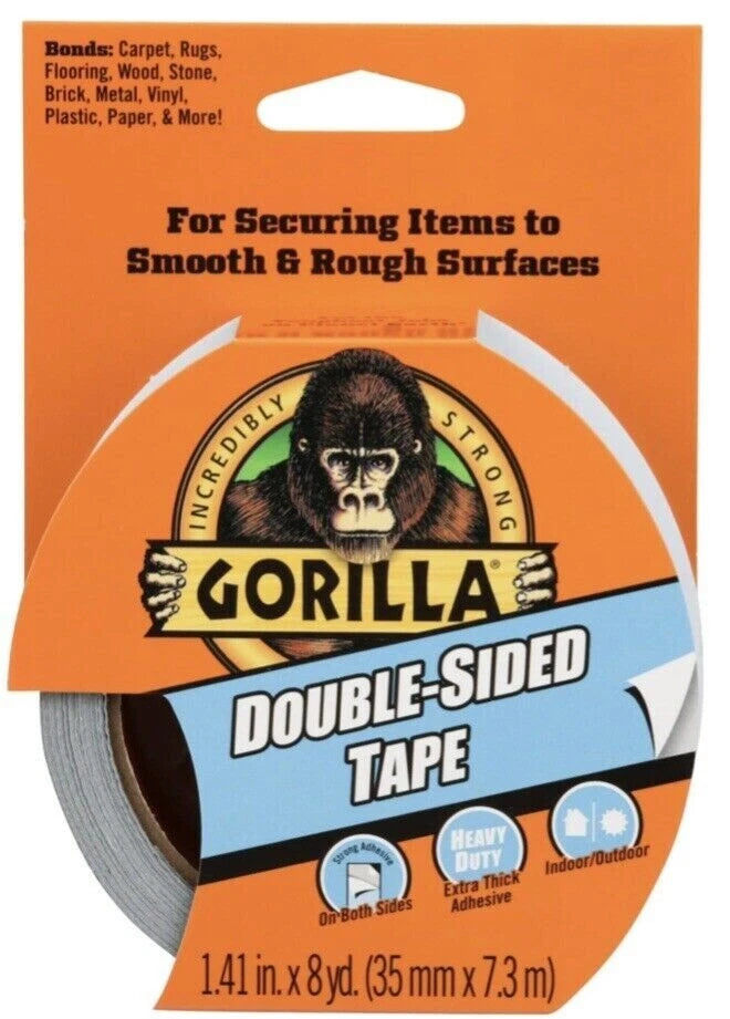 Gorilla Glue Double-Sided Tape 35mm x 7.3m Carpet, Rugs, Flooring, Wood & More