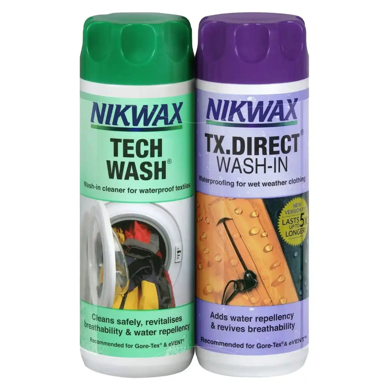 Nikwax Tech Wash & TX Direct Wash-In Twin Pack 300ml