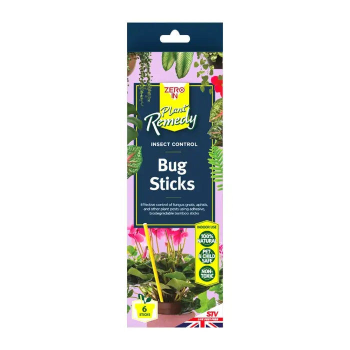 Zero In Pot Plant Bug Traps Sticks 6 Pack