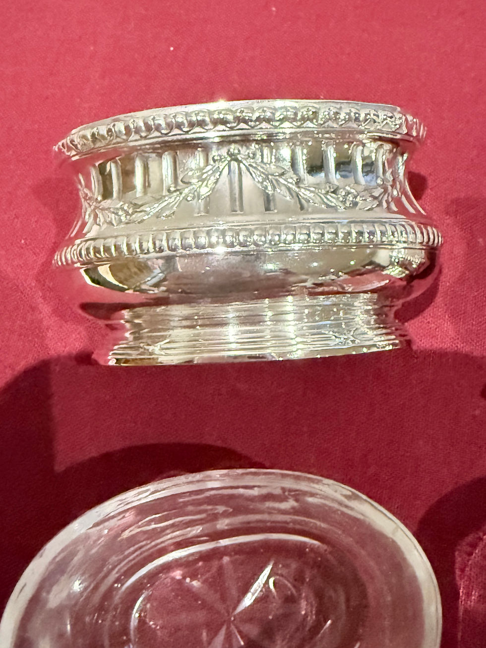 Miniatura: Paire de salerons argent massif et vermeil 