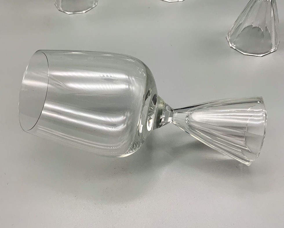 Miniatura: 7 verres eau ou vin en cristal 