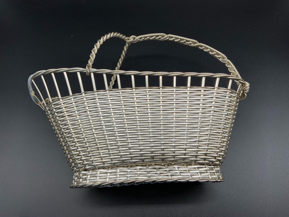 縮圖：Panier à vin  porte bouteille métal argenté 