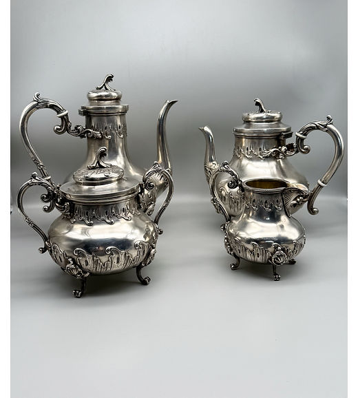 Victor Saglier - Jug, Sucrier (2) - Empire - Bronze argenté Victor Saglier - Jug, Sucrier (2) - Empire - Bronze argenté