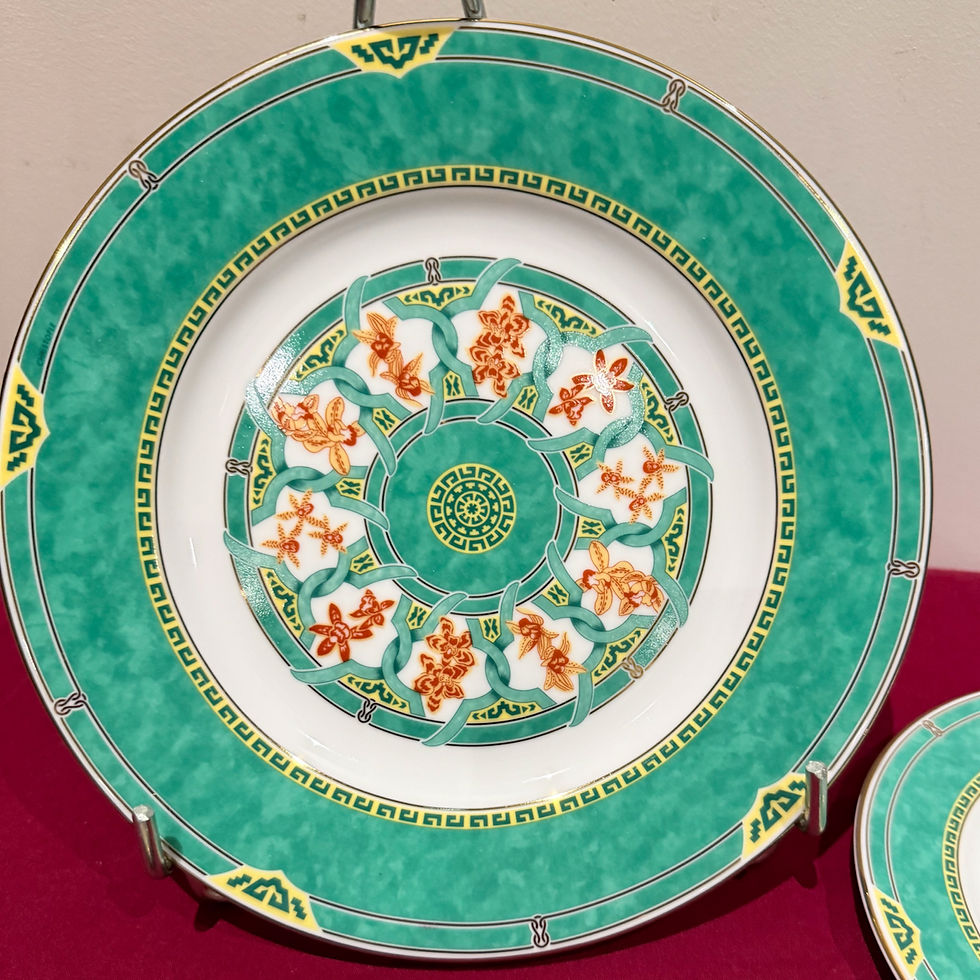 Miniatura: Christofle  Déjeuner  en porcelaine Océana Vert Ginkgo