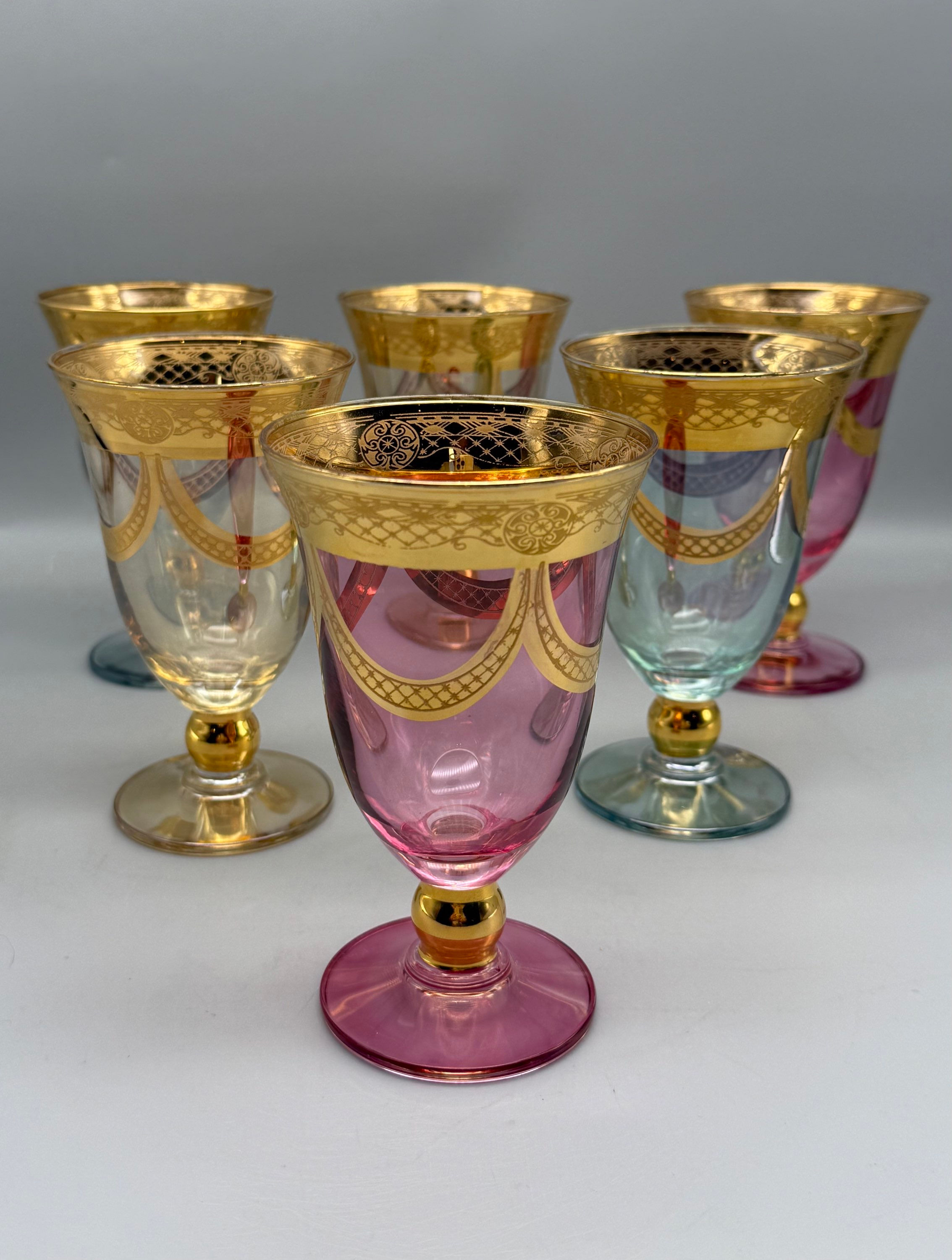 Murano 6 verres à eau