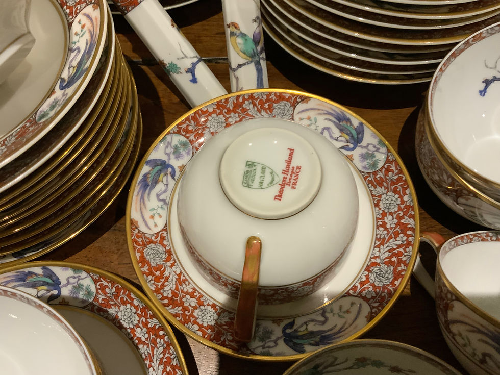 Miniatura: Théodore Haviland Service en porcelaine à thé, café et dessert 82 pièces 