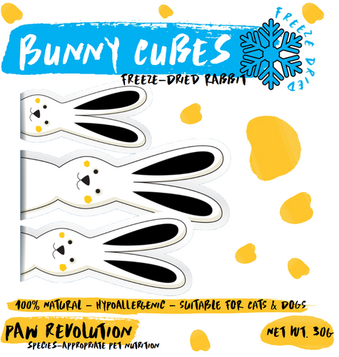 Freeze-Dried Rabbit Cubes | Paw Revolution