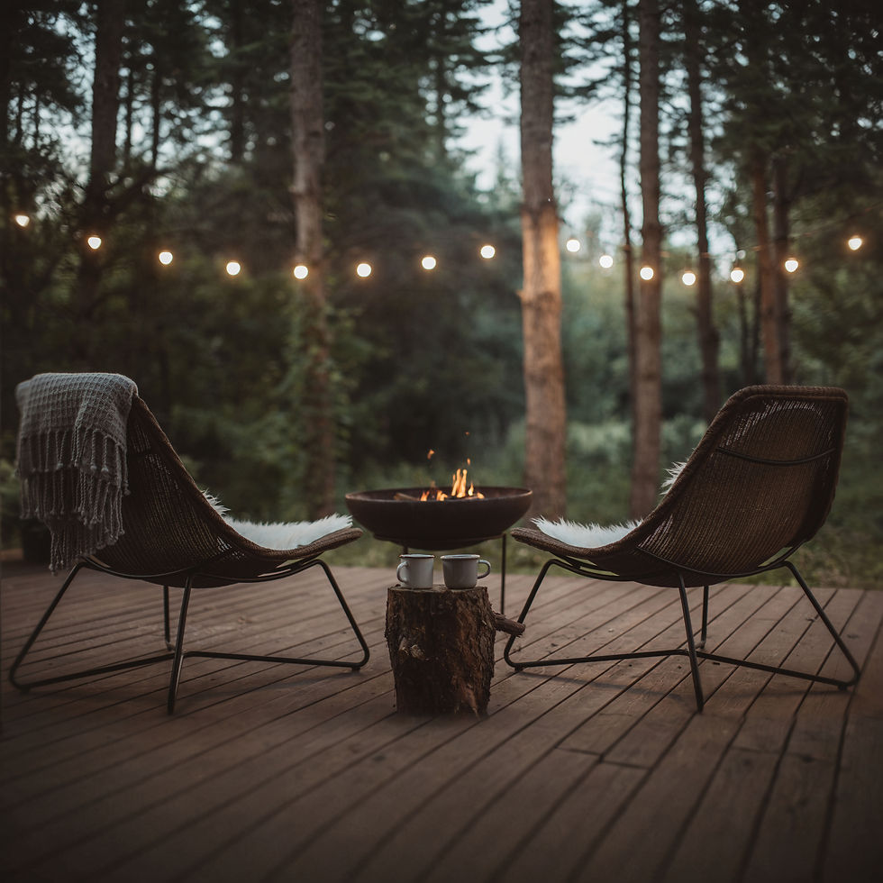 Däck med Fire Bowl