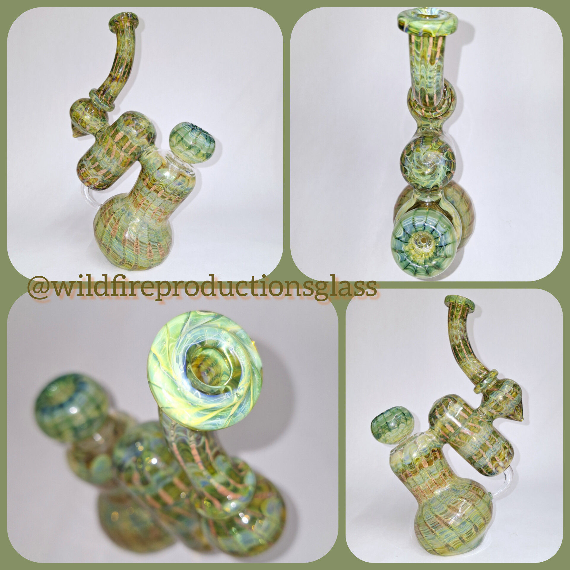 Stand-up Sherlock Double Bubbler (green)