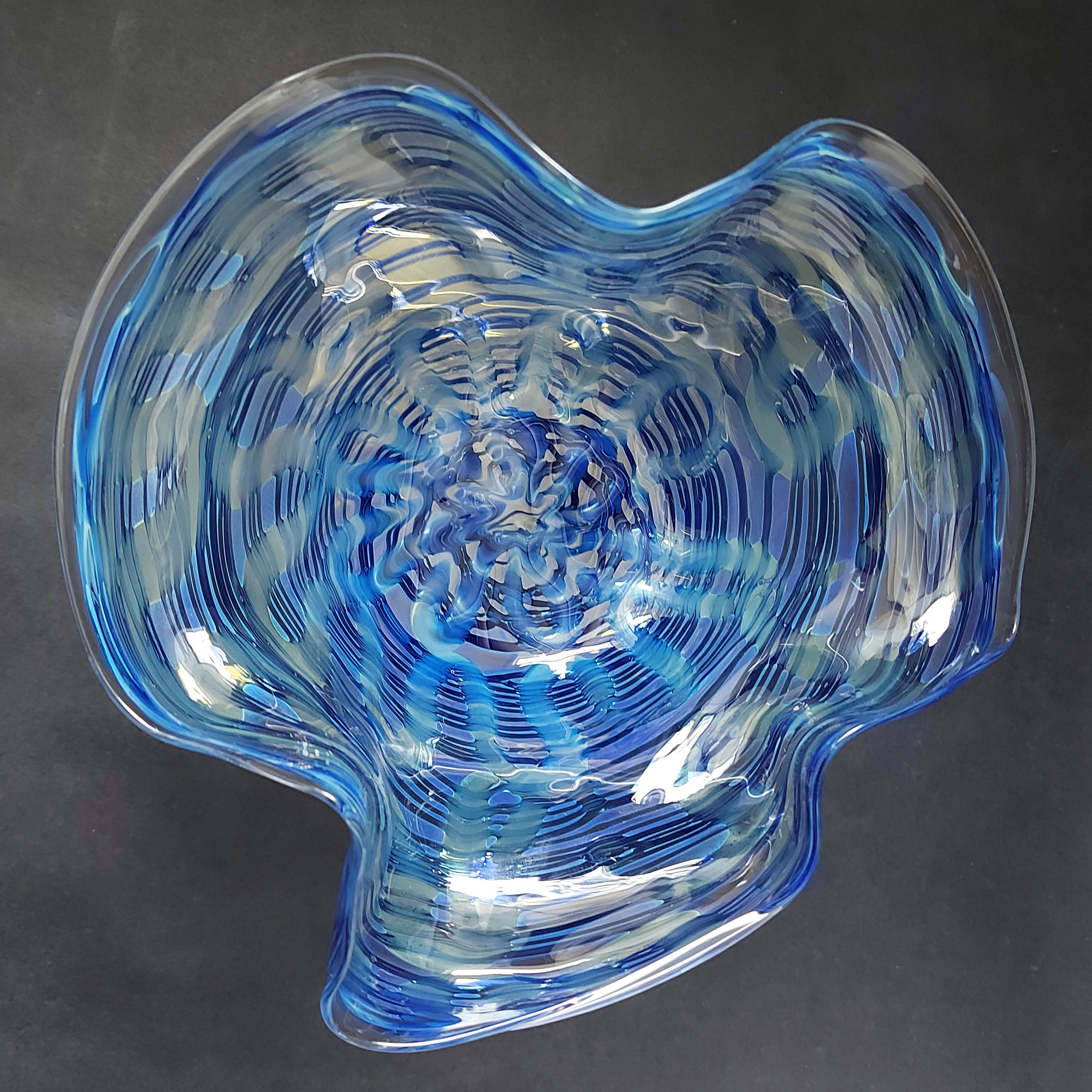 Blue and Silver Splash Bowl
