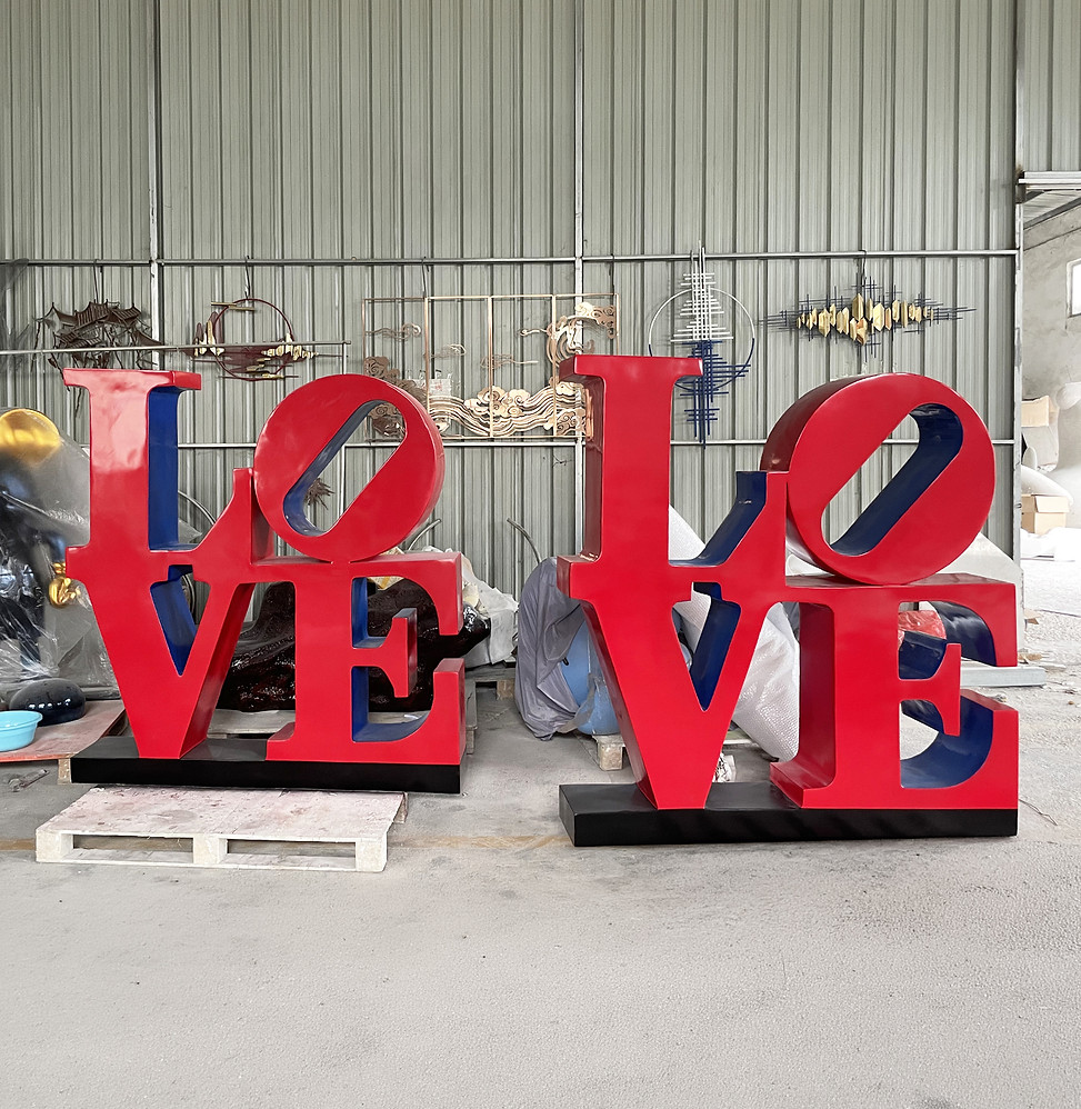 LOVE sculpture installation by TSAI