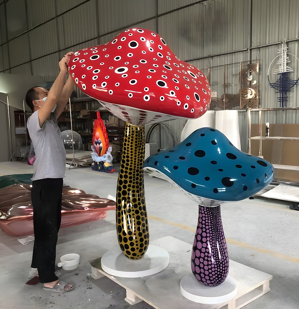 Colourful custom sculpture installation by TSAI
